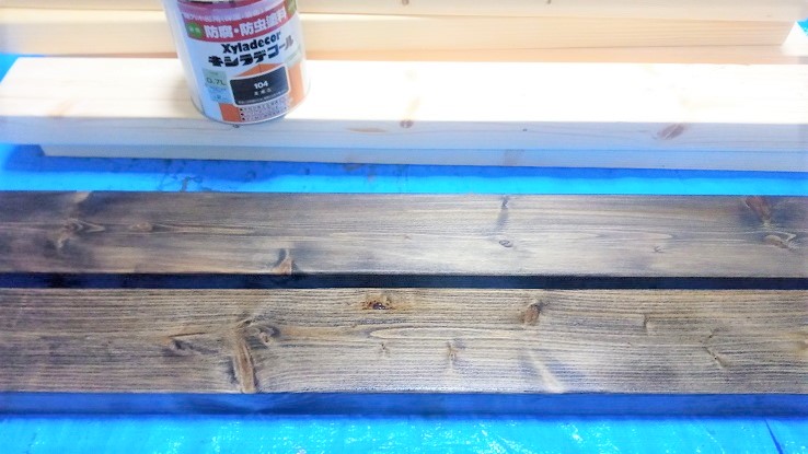 SPF材を使って60cm水槽台自作 其の壱 木材塗装 | Masa's DIY Record